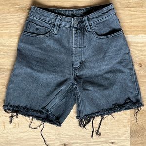Cutoff Black Denim Shorts
